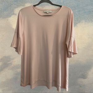 LOFT Flutter Sleeve Dusty Pink Top